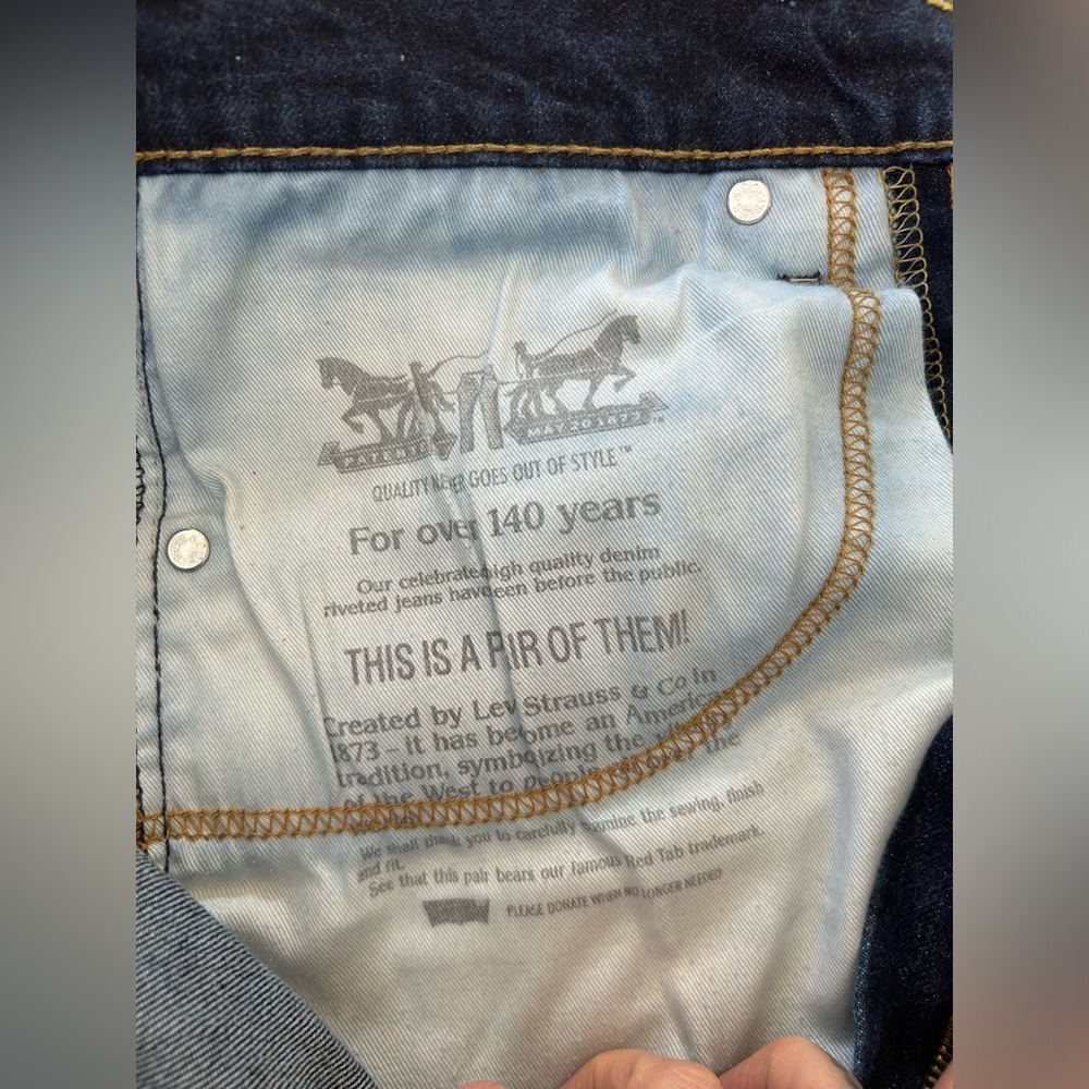 Men’s Levi’s 505 Straight Leg Blue Jeans 32x31 EUC - Picture 9 of 11